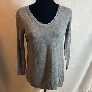 Grey V-Neck Top